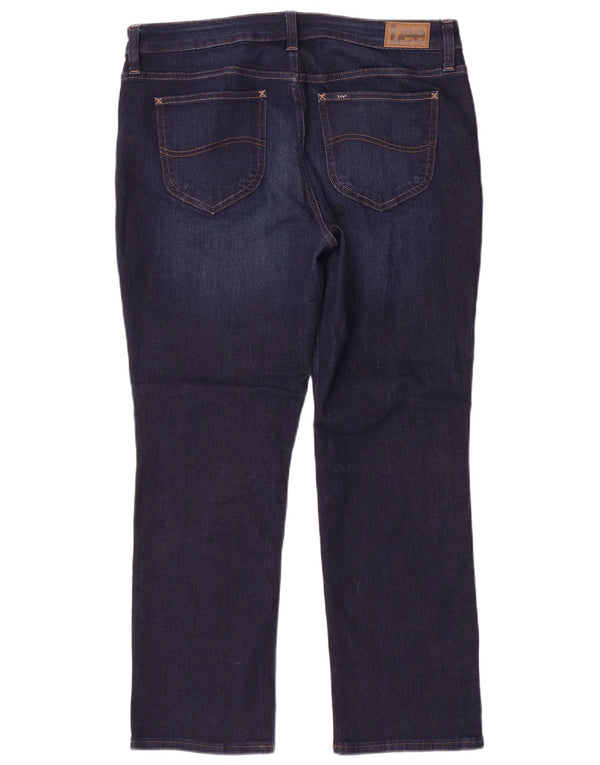 Lee Jean droit taille moyenne pour femme US 14 XL W36 L29 Bleu marine