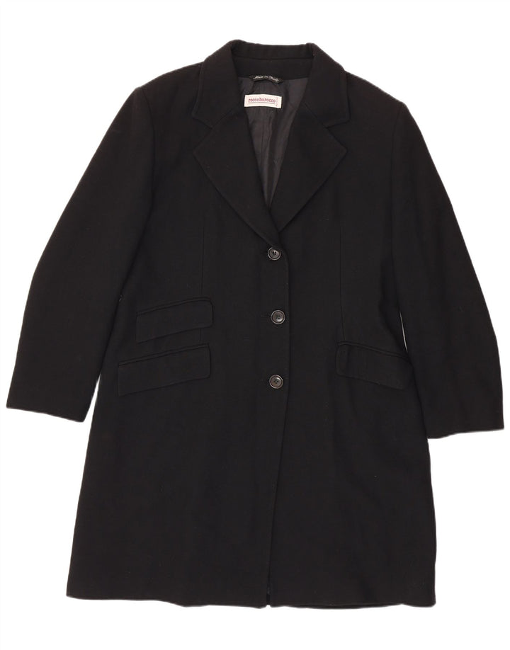 Roccobarocco Veste blazer longue à 3 boutons pour femme UK 16 Large Noir