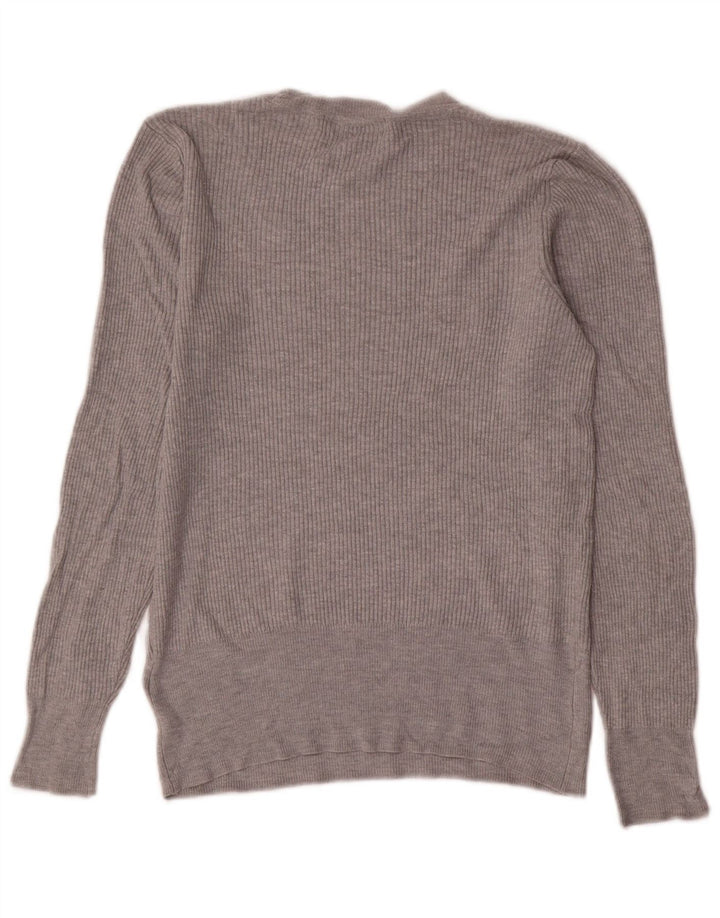 Marks & Spencer Pull ras du cou pour femme UK 12 Gris moyen Viscose