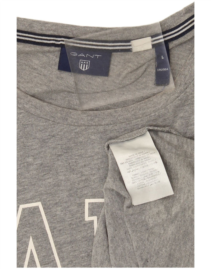 Gant T-Shirt Graphique Homme Gris Large Coton