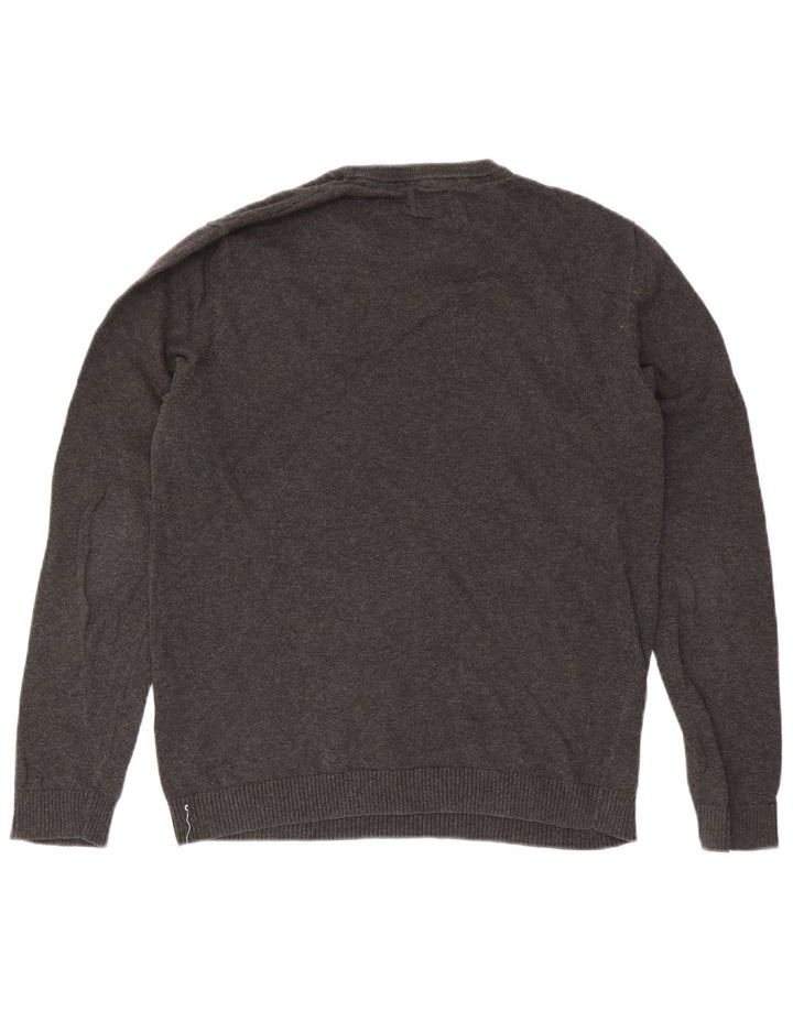 Jack & Jones Pull Col Rond Homme Gris Moyen Coton