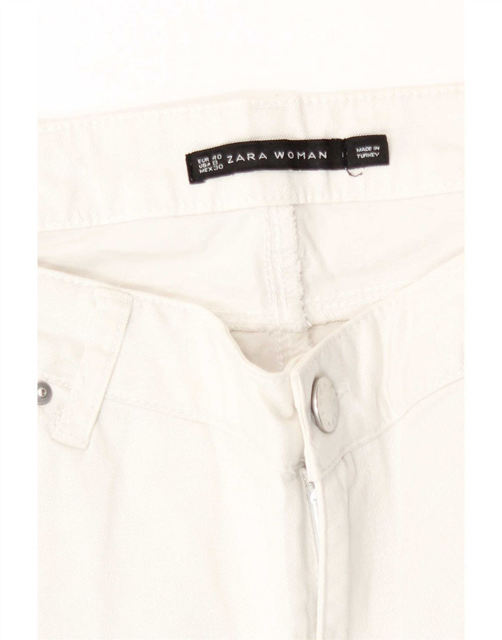 Zara Jean droit femme EU 40 Medium W30 L30 coton blanc