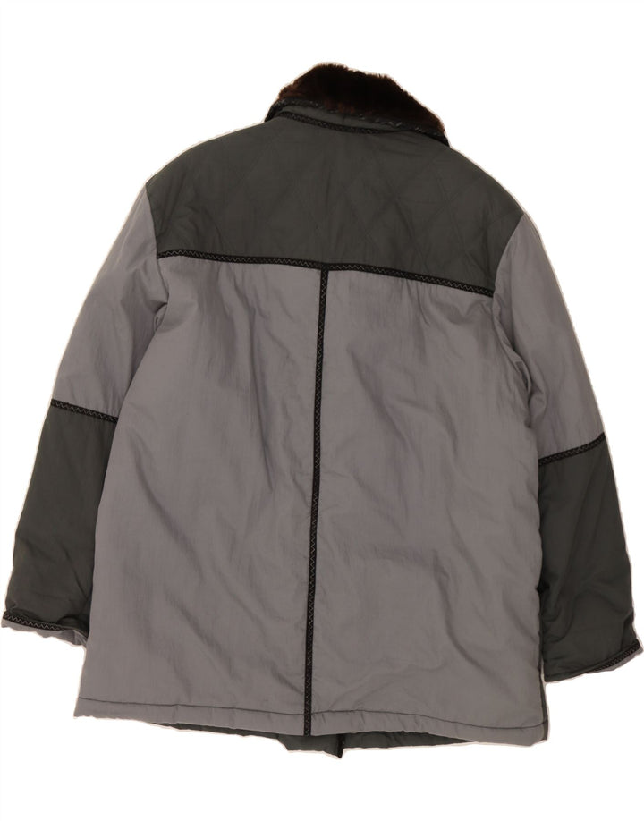 RIGANY Womens Oversized Windbreaker Jacket EU 44 XL Grey Colourblock Vintage Rigany and Second-Hand Rigany from Messina Hembry 