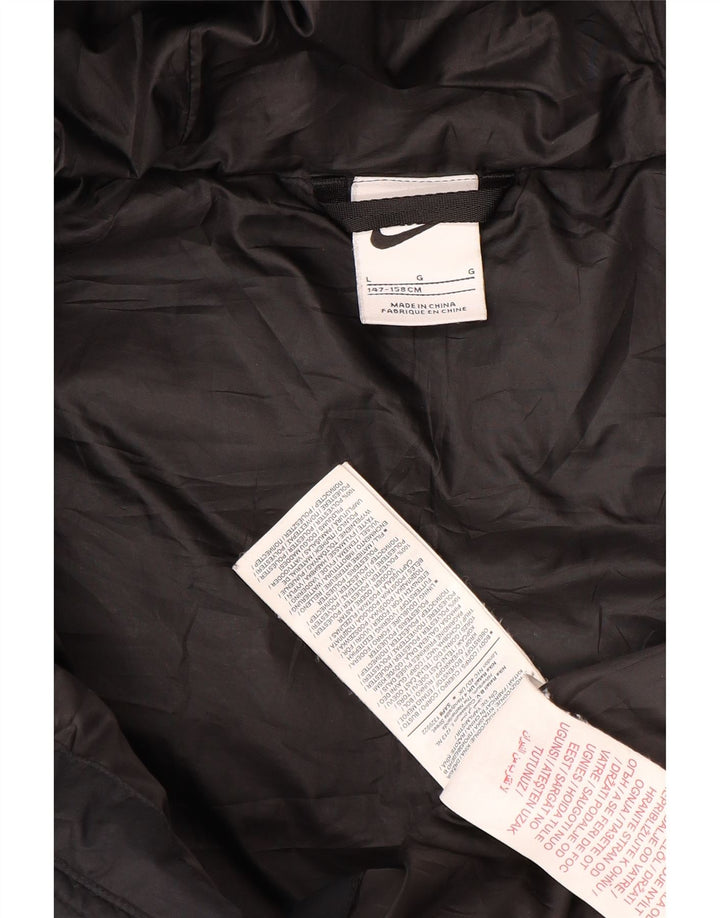 Nike Veste matelassée à capuche pour garçon 12-13 ans Large Noir Polyester
