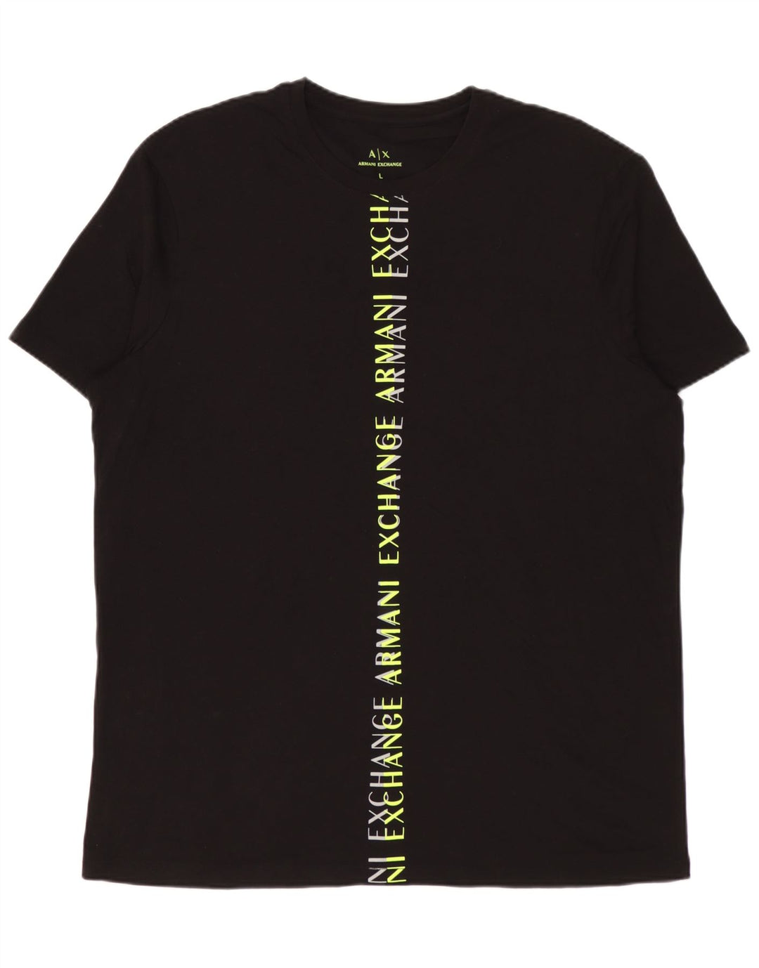 Armani Exchange T-shirt graphique pour homme en coton noir Large