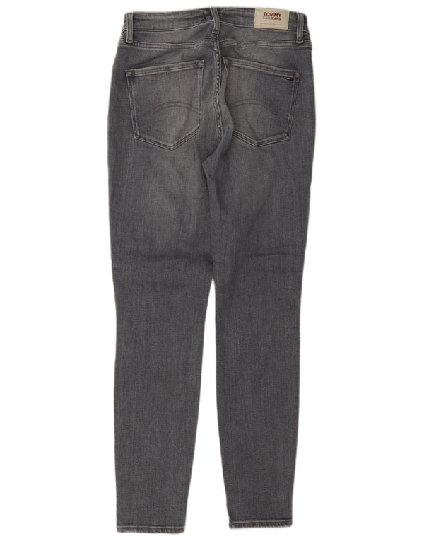 Tommy Hilfiger Jean skinny taille haute W30 L30 pour femme en coton gris