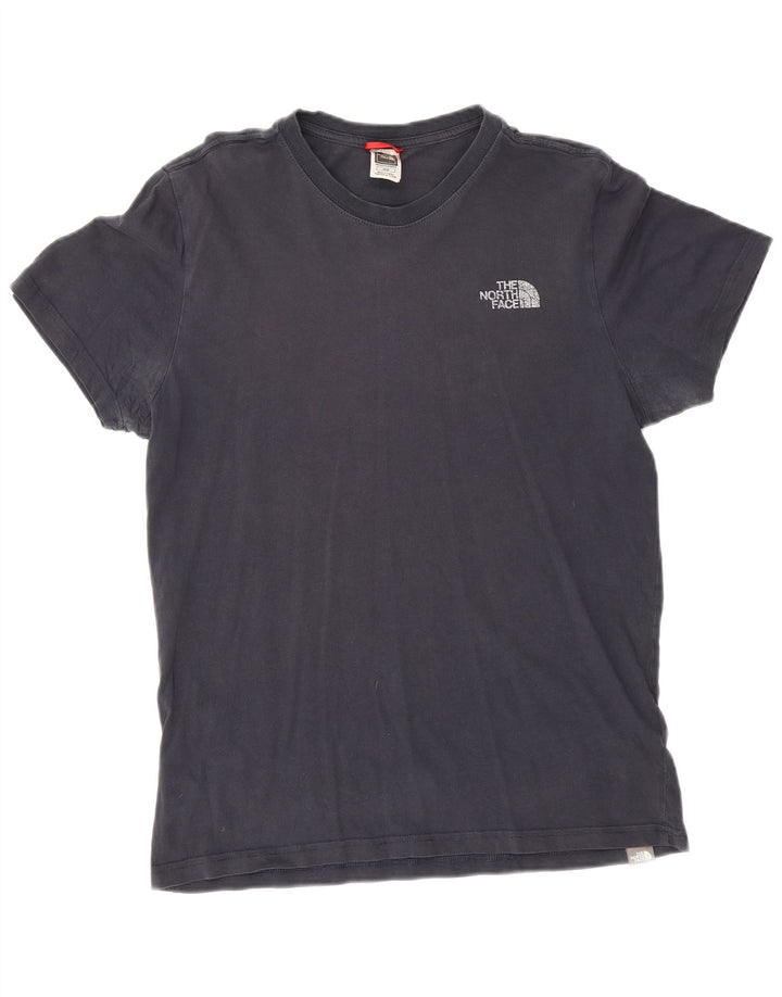 The North Face T-Shirt Graphique Homme Bleu Marine Moyen Coton
