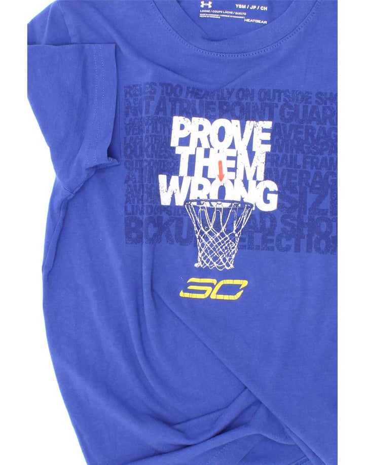 Under Armour T-shirt graphique pour garçon 7-8 ans Petit Bleu
