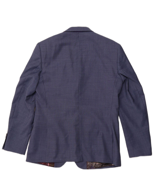 TED BAKER Veste blazer à 2 boutons pour homme, coupe moderne, UK 40, grand, bleu à pois