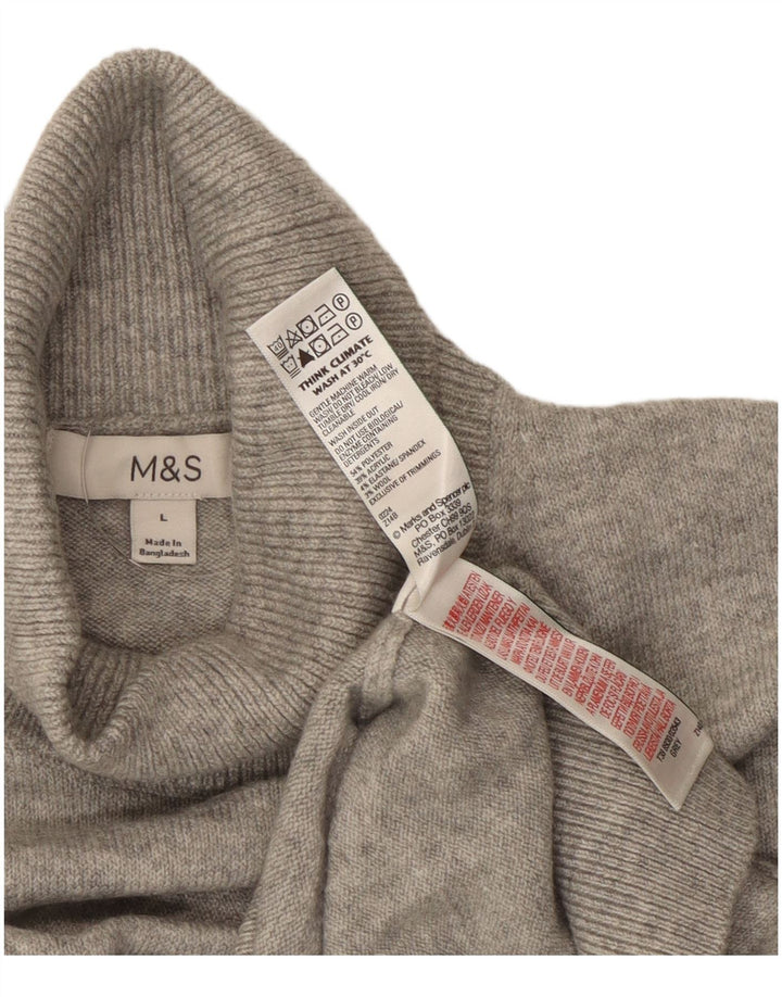 Marks & Spencer Pull col roulé pour femme UK 16 Large Gris Moucheté