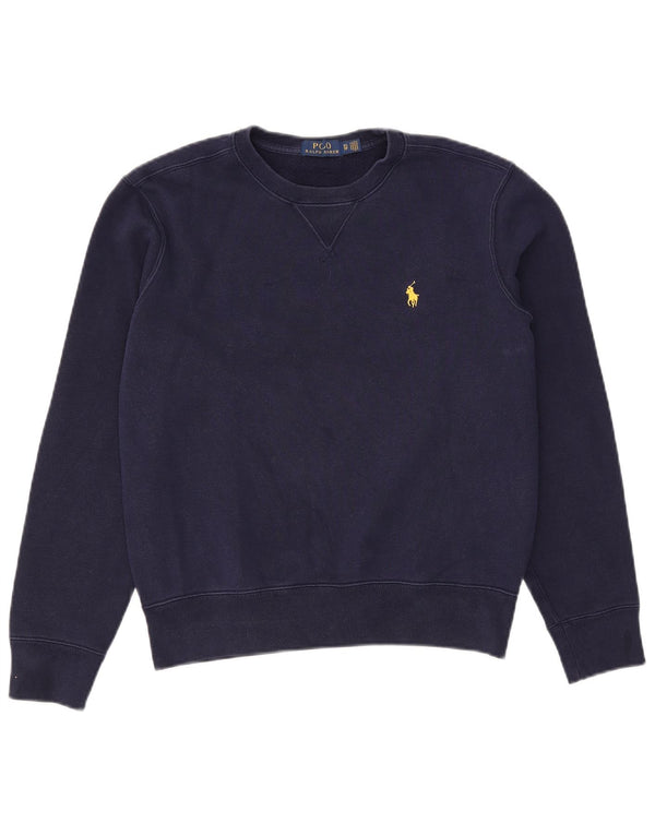 Polo Ralph Lauren Sweat-shirt surdimensionné pour femme UK 6 XS Bleu marine