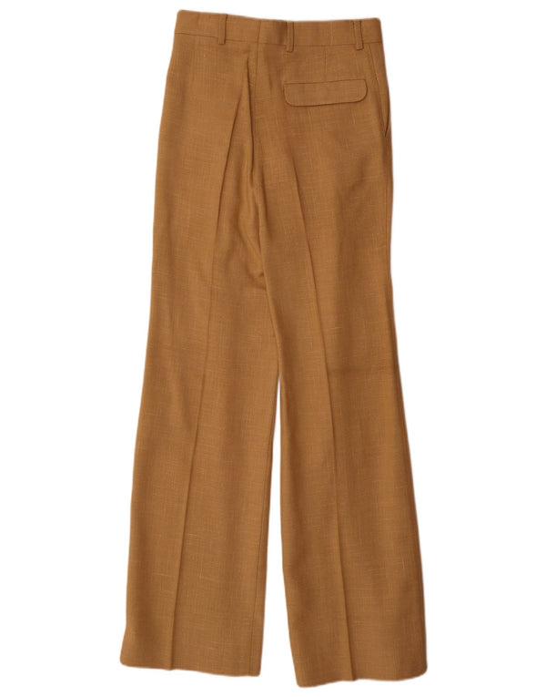 Pantalon de costume vintage femme chevillé IT 42 Medium W26 L32 Beige Viscose