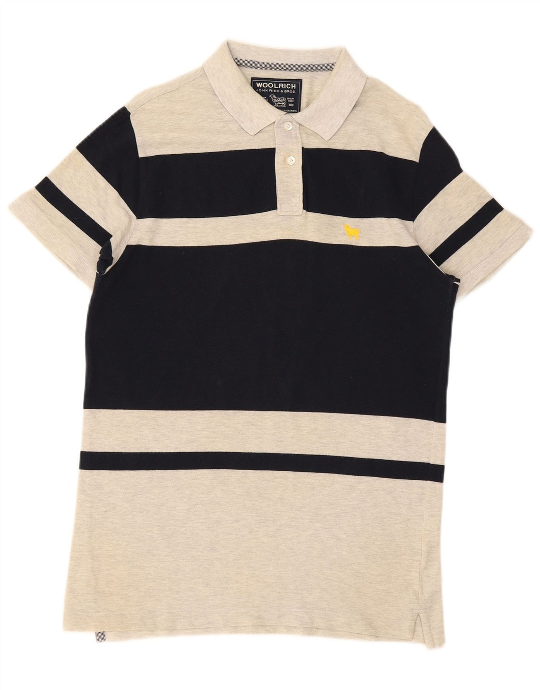 Woolrich Polo Homme Gris Moyen Colourblock Coton
