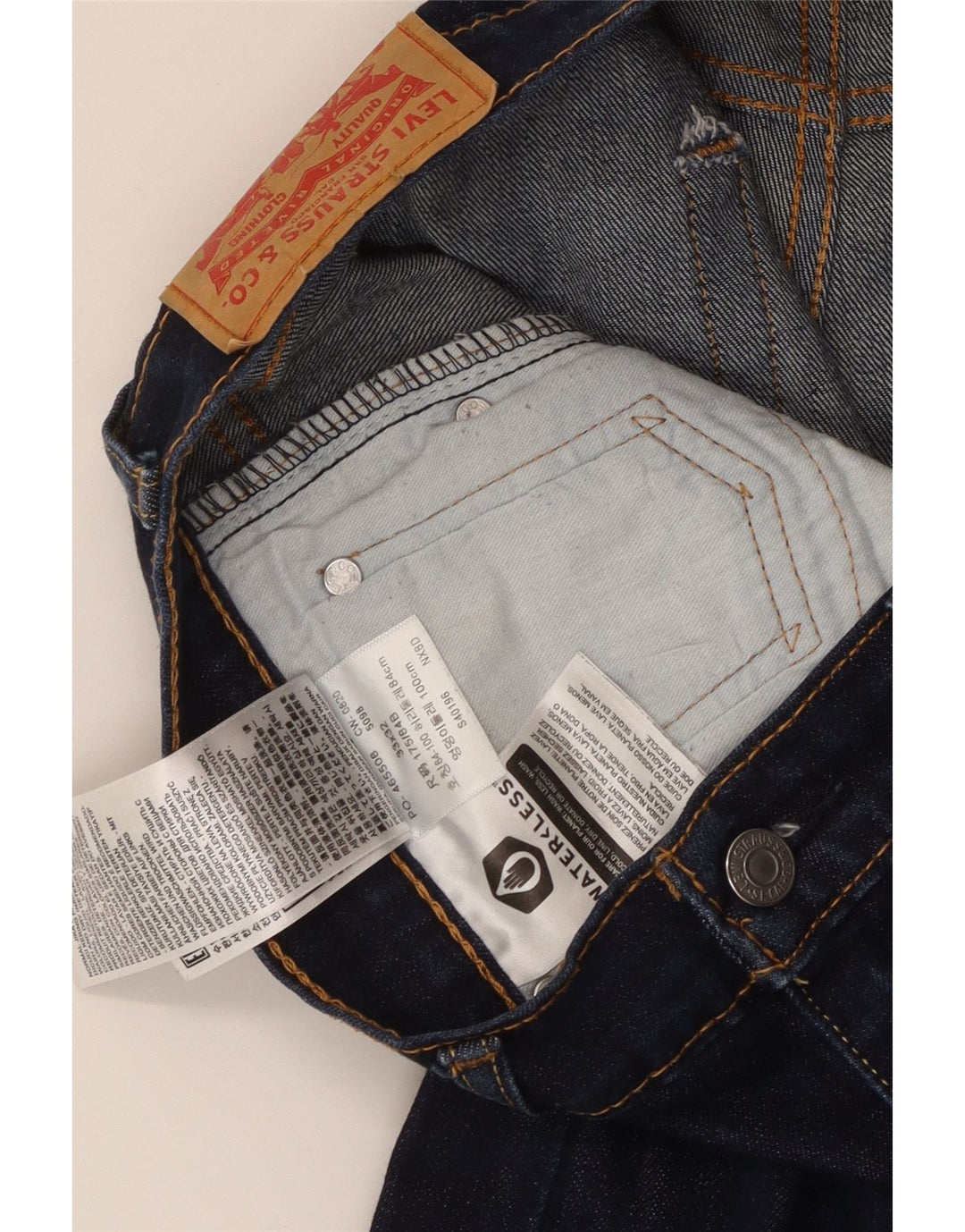 LEVI'S Jean Skinny 510 Homme W33 L32 Bleu Marine Coton