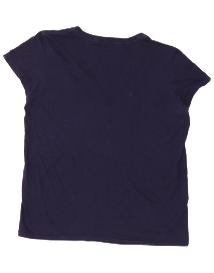 Lacoste T-Shirt Femme Top Taille 40 Coton Bleu Marine Moyen