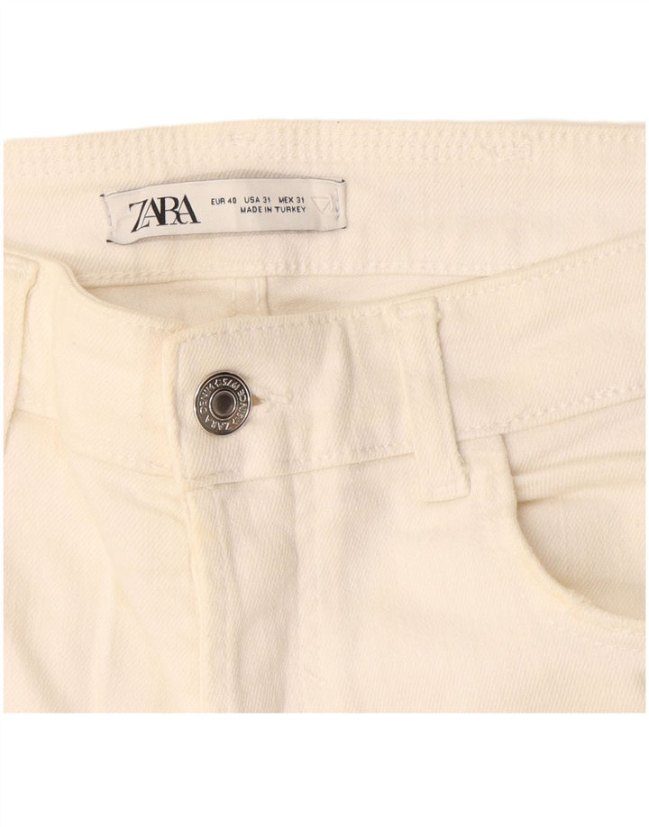 Zara Jean slim vieilli pour homme EU 40 Medium W31 L27 Blanc cassé