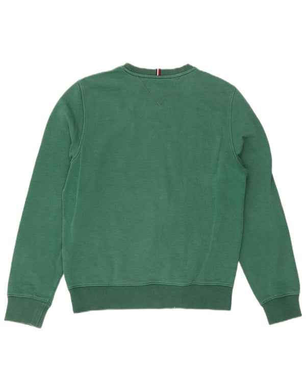 Tommy Hilfiger Sweat-shirt graphique pour homme en coton vert petit