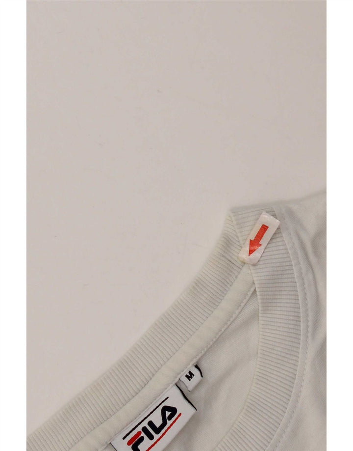 Fila T-Shirt Graphique Homme Blanc Moyen Coton