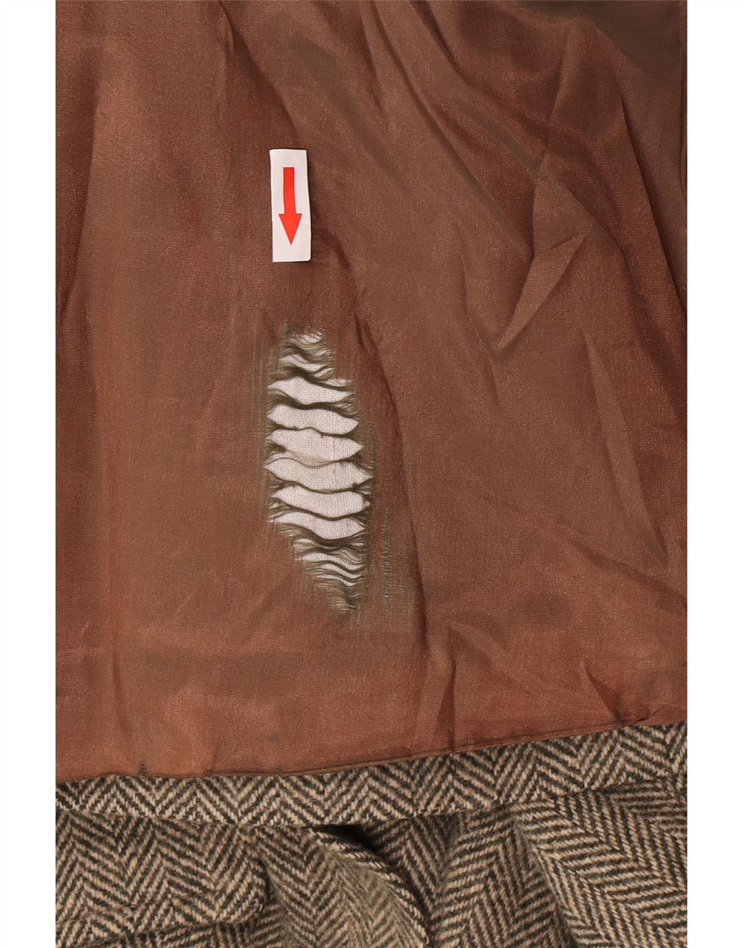 vintage Femme Blazer Veste UK 12 Moyen Vert Herringbone Classique