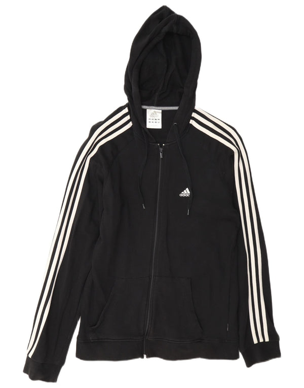 Adidas Pull à capuche zippé pour homme Petit coton noir