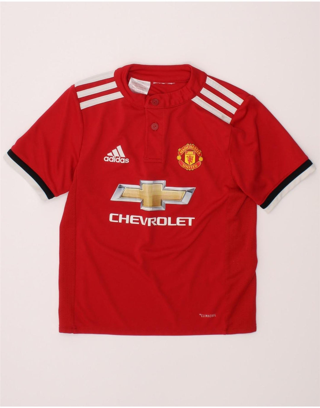 Adidas Garçons Manchester United Graphic T-Shirt Top 3-4 ans Rouge Polyester