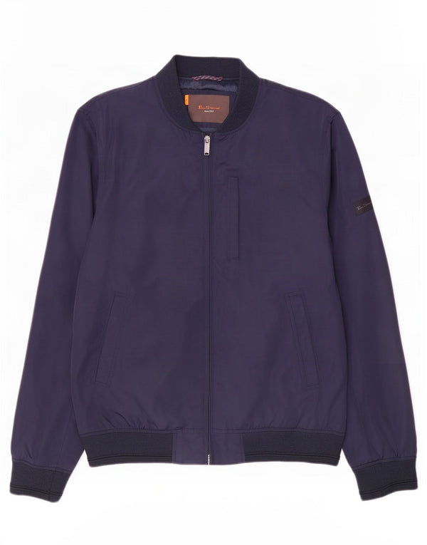 Ben Sherman Veste Bomber Homme UK 40 Large Bleu Marine Polyester