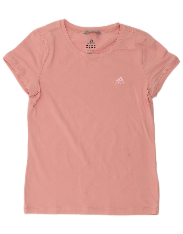 Adidas T-Shirt Femme Top UK 14 Coton Rose Moyen