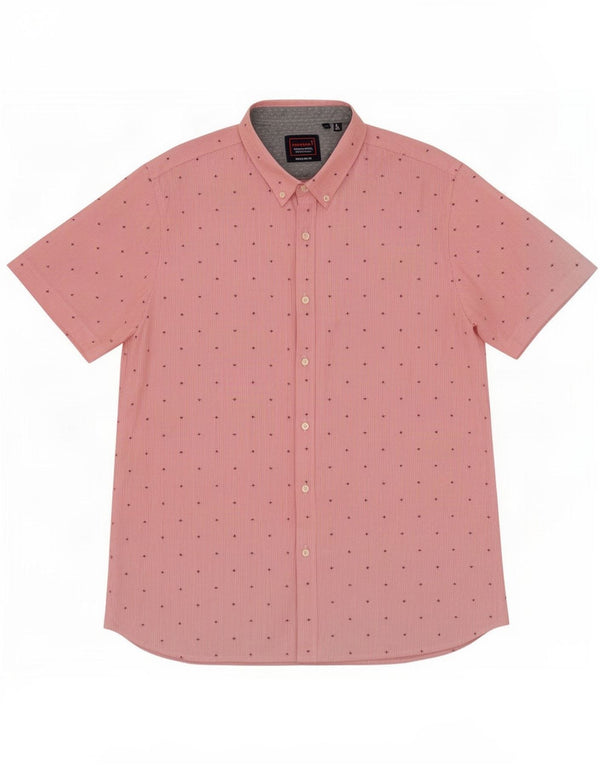 Superdry Chemise à manches courtes coupe régulière pour hommes 3XL coton à fines rayures rouge