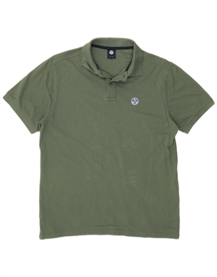 North Sails Polo Homme Vert Moyen Coton