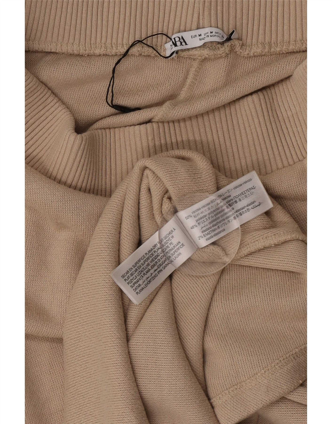 Zara Femme Jupe Midi Moyenne W28 Beige Viscose