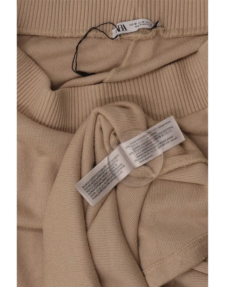 Zara Femme Jupe Midi Moyenne W28 Beige Viscose