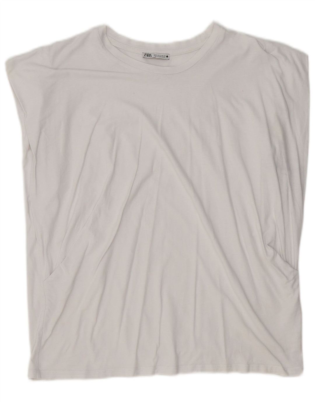 Zara T-shirt surdimensionné pour femme UK 10 Petit Blanc