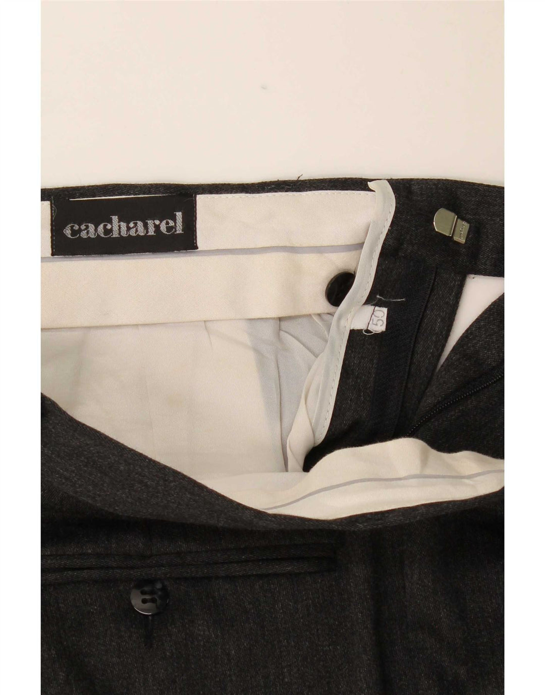 Cacharel Pantalon de costume pour homme IT 50 Large W34 L31 Gris