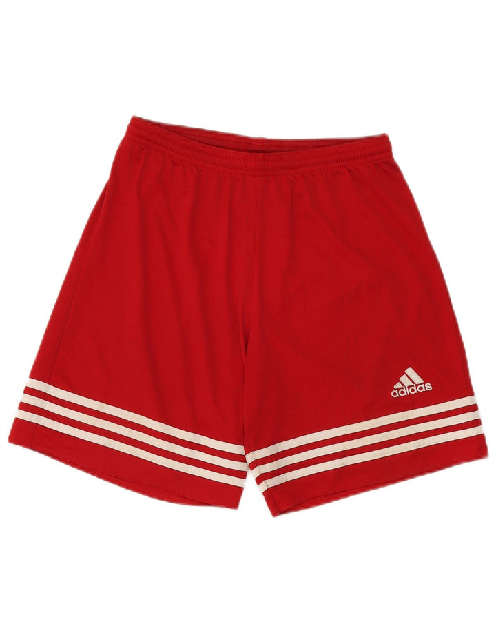 Adidas Short de sport Climalite pour homme, petit, rouge, polyester