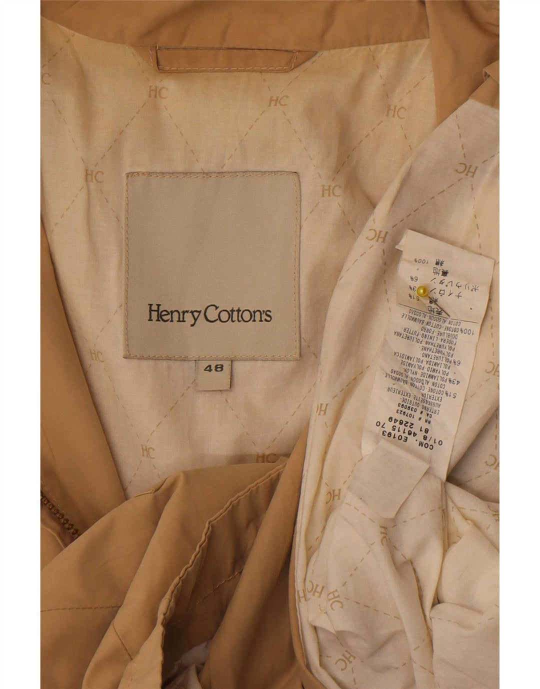 Henry Cottons Blouson Bomber Homme IT 48 Coton Beige Moyen