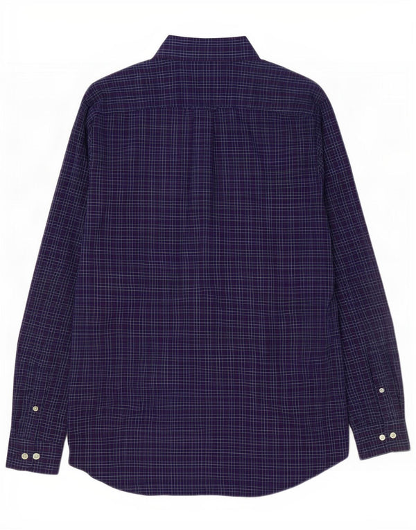 Nautica Chemise Homme Petit Carreau Bleu Marine Coton