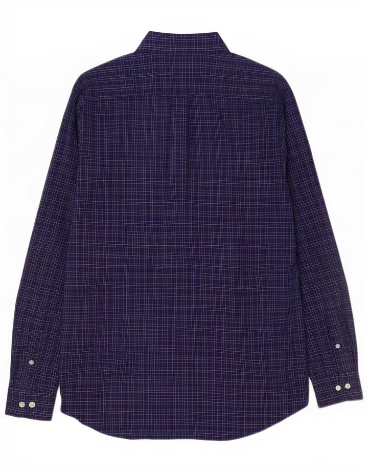 Nautica Chemise Homme Petit Carreau Bleu Marine Coton
