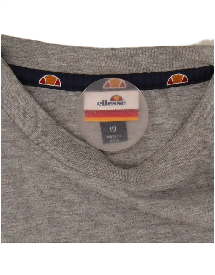 Ellesse T-shirt graphique surdimensionné pour femme UK 10 Small Gris