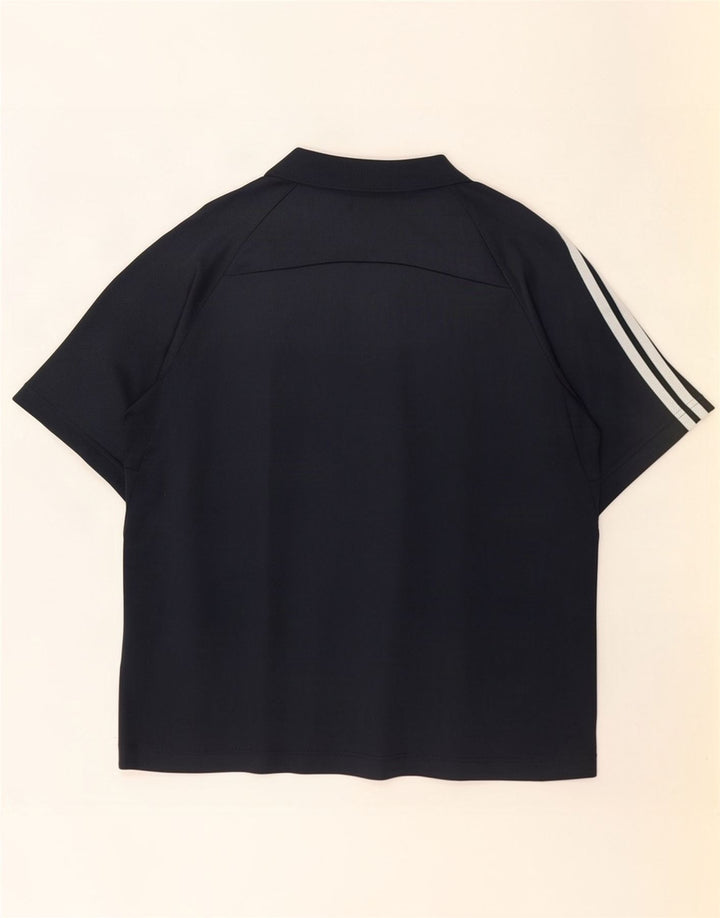 Adidas Polo Homme Petit Bleu Marine Polyester