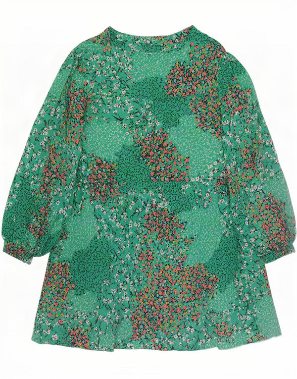 Marks & Spencer Robe à manches longues pour femme UK 18 XL Vert Floral