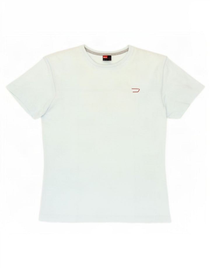 Diesel T-Shirt Homme Bleu Moyen Coton