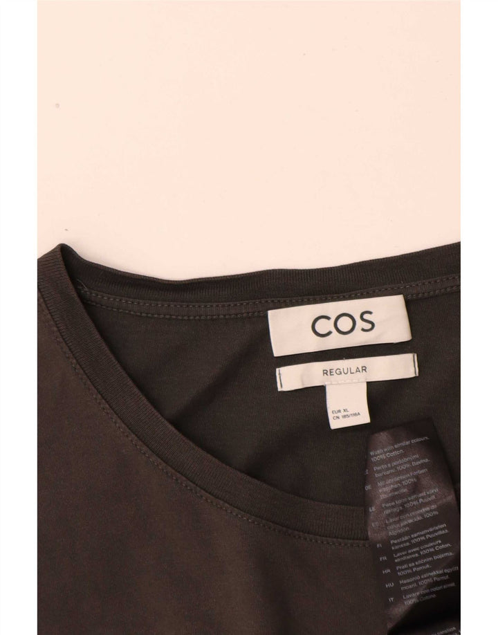 Cos T-Shirt Regular Homme Top XL Gris Coton