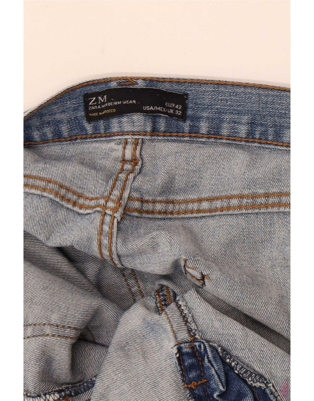 Zara Jean slim pour homme EU 42 Large W32 L34 Bleu