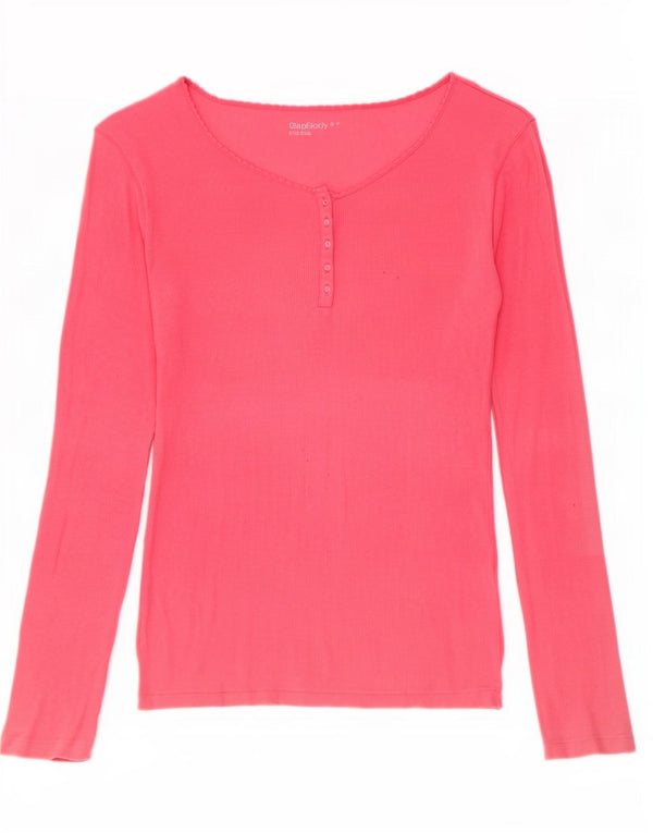 Gap Haut surdimensionné à manches longues pour femme UK 10 Petit coton rose
