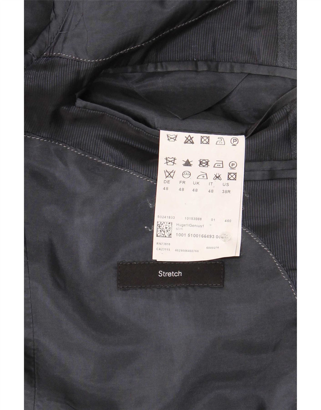 Hugo Boss Veste blazer à 2 boutons pour homme EU 48 Bleu marine moyen Laine
