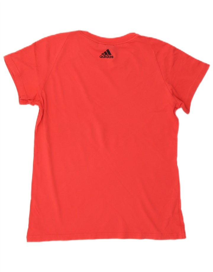 ADIDAS T-shirt graphique pour femme UK 14 Rouge moyen