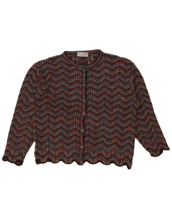 College By Marcazzani Pull Cardigan Femme UK 14 Moyen Multicolore