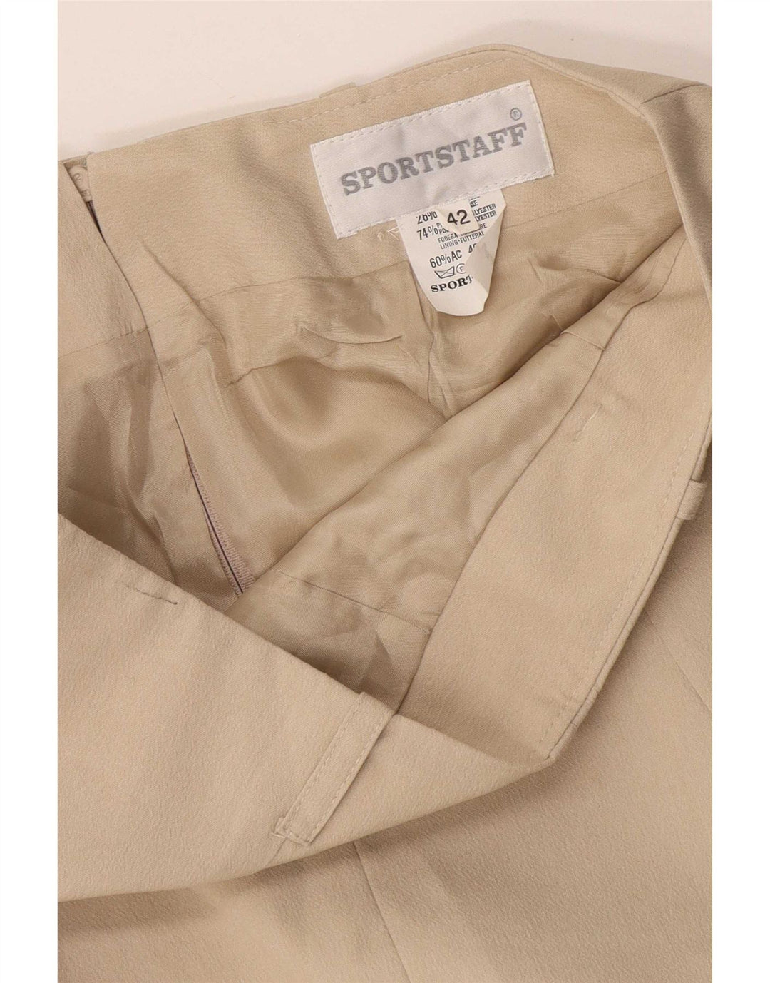 Sport Staff Mini-jupe pour femme IT 42 Medium W32 Rayonne Beige
