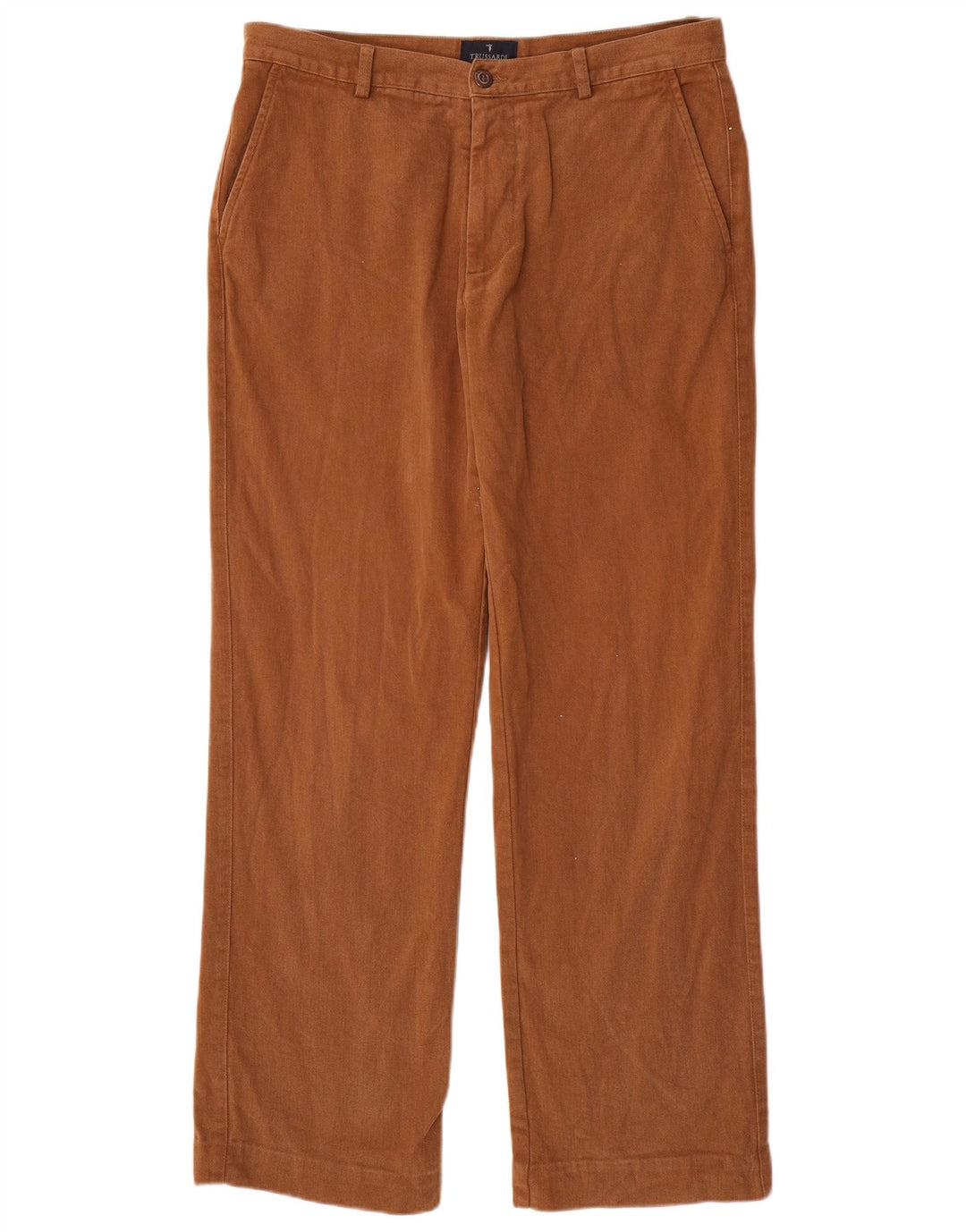 TRUSSARDI Pantalon Chino Droit Homme IT 52 XL W34 L31 Marron Coton