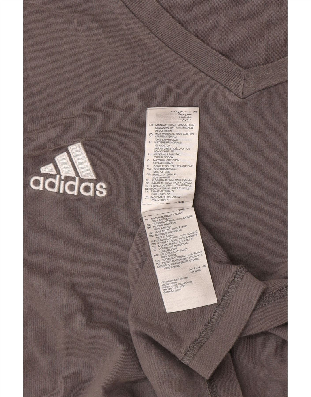 Adidas T-Shirt Homme Top 2XL Gris Coton